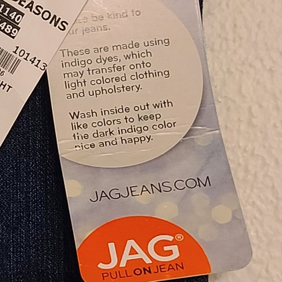 JAG Peri Straight Women's Size 4 Pull on Anchor Blue 32" inseam denim jeans - Picture 8 of 11